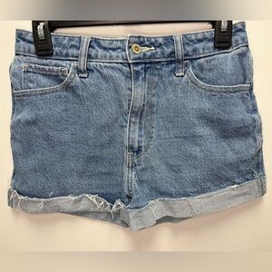 Hollister Ultra High Rise Mom Blue Jean Short Hollister Vintage Stretch Size 2